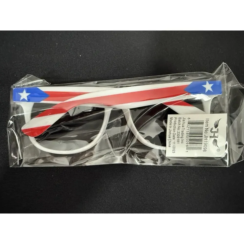 Puerto Rico Flag Sunglasses Unisex Multicolor Plastic Frame JH19098 Caribbean